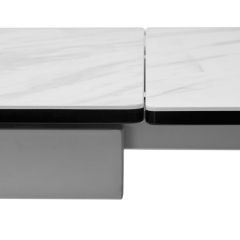 Стол BELLUNO 160 MARBLES KL-99 Белый мрамор матовый, итальянская керамика/ белый каркас, ®DISAUR в Лесном - lesnoy.mebel24.online | фото 7