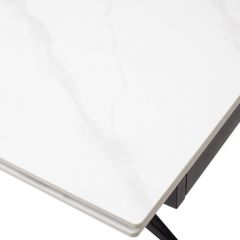 Стол FORIO 160 MATT WHITE MARBLE SOLID CERAMIC / BLACK, ®DISAUR в Лесном - lesnoy.mebel24.online | фото 9
