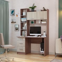 Стол компьютерный ПКС-5 Шимо темный/Шимо светлый в Лесном - lesnoy.mebel24.online | фото