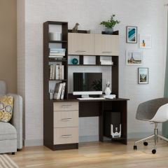 Стол компьютерный ПКС-5 Венге/Дуб белфорд в Лесном - lesnoy.mebel24.online | фото