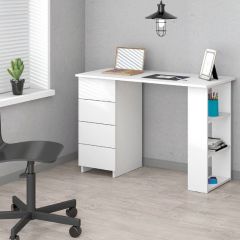 Стол письменный №3 (Белый Текстурный) в Лесном - lesnoy.mebel24.online | фото