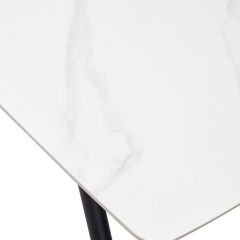 Стол RIVOLI 140 MATT WHITE MARBLE SOLID CERAMIC / BLACK, ®DISAUR в Лесном - lesnoy.mebel24.online | фото 9