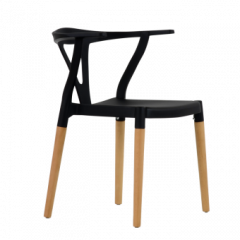 Стул Barneo N-218 Wishbone интерьерный кухонный черный в Лесном - lesnoy.mebel24.online | фото