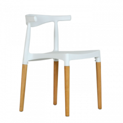 Стул Barneo N-219 Elbow интерьерный кухонный белый в Лесном - lesnoy.mebel24.online | фото