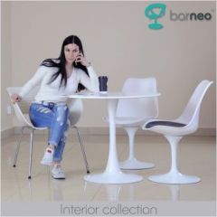 Стул Barneo N-8 Tulip style белый с белой подушкой в Лесном - lesnoy.mebel24.online | фото 2