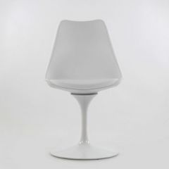 Стул Barneo N-8 Tulip style белый с белой подушкой в Лесном - lesnoy.mebel24.online | фото 3