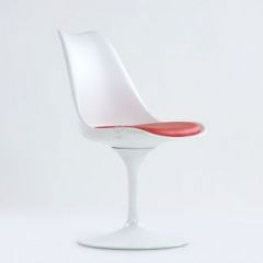 Стул Barneo N-8 Tulip style белый с красной подушкой в Лесном - lesnoy.mebel24.online | фото 3