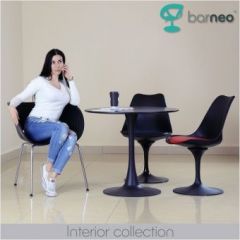 Стул Barneo N-8 Tulip style черный с черной подушкой в Лесном - lesnoy.mebel24.online | фото 4