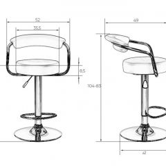 Стул барный DOBRIN MARTA LM-5013 (белый) в Лесном - lesnoy.mebel24.online | фото 2