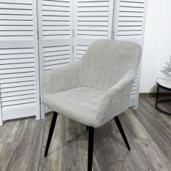 Стул BRANDY WZ2042-19 галечный серый фактурный велюр/ черный каркас М-City в Лесном - lesnoy.mebel24.online | фото 5