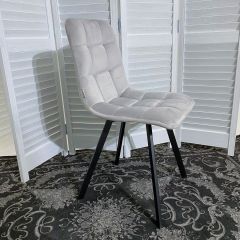 Стул CHILLI SQUARE BLUVEL-03 светло-серый, велюр / черный каркас М-City в Лесном - lesnoy.mebel24.online | фото 3
