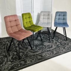 Стул CHILLI SQUARE BLUVEL-03 светло-серый, велюр / черный каркас М-City в Лесном - lesnoy.mebel24.online | фото 5