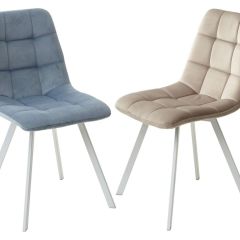 Стул CHILLI SQUARE G108-56 пудровый синий, велюр/ белый каркас М-City в Лесном - lesnoy.mebel24.online | фото 3