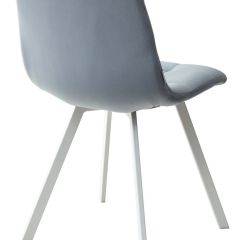 Стул CHILLI SQUARE G108-56 пудровый синий, велюр/ белый каркас М-City в Лесном - lesnoy.mebel24.online | фото 4