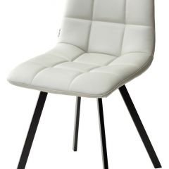 Стул CHILLI SQUARE HK017-03 светло-серый, PU/ черный каркас М-City в Лесном - lesnoy.mebel24.online | фото