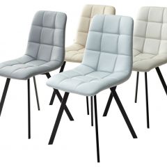 Стул CHILLI SQUARE HK017-03 светло-серый, PU/ черный каркас М-City в Лесном - lesnoy.mebel24.online | фото 2