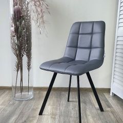 Стул CHILLI SQUARE HK017-09 серо-черничный, PU/ черный каркас М-City в Лесном - lesnoy.mebel24.online | фото 5