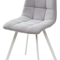 Стул CHILLI SQUARE UF860-02B серо-голубой, ткань/ белый каркас М-City в Лесном - lesnoy.mebel24.online | фото