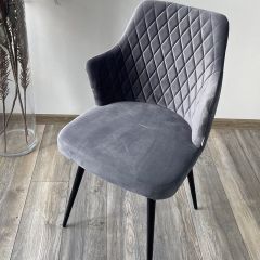 Стул HERMAN 360 град. СЕРЫЙ #27, велюр / черный каркас М-City в Лесном - lesnoy.mebel24.online | фото