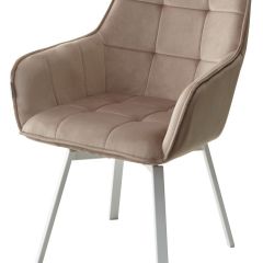 Стул MAVERICK 360 град. поворот. BLUVEL-40 BEIGE/ белый каркас, М-City в Лесном - lesnoy.mebel24.online | фото