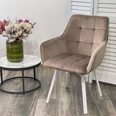 Стул MAVERICK 360 град. поворот. BLUVEL-40 BEIGE/ белый каркас, М-City в Лесном - lesnoy.mebel24.online | фото 2