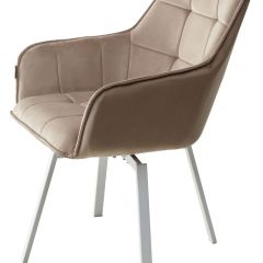 Стул MAVERICK 360 град. поворот. BLUVEL-40 BEIGE/ белый каркас, М-City в Лесном - lesnoy.mebel24.online | фото 8