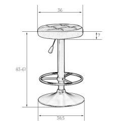 Табурет барный DOBRIN BRUNO LM-5008 (белый) в Лесном - lesnoy.mebel24.online | фото 2