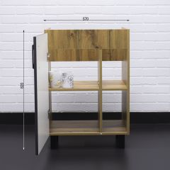 Тумба под умывальник "Фостер 60" Craft без ящика Домино (DCr2201T) в Лесном - lesnoy.mebel24.online | фото 9
