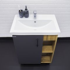 Тумба под умывальник "Фостер 60" Craft без ящика Домино (DCr2201T) в Лесном - lesnoy.mebel24.online | фото 6