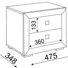 Тумба прикроватная Глэдис М30 (ЯШС/Белый) в Лесном - lesnoy.mebel24.online | фото 2