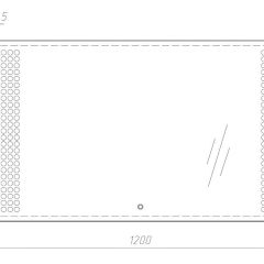 Зеркало Cosmo 120 black с подсветкой Sansa (SC1048Z) в Лесном - lesnoy.mebel24.online | фото 2