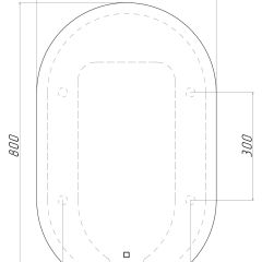 Зеркало Дакка 800х500 с подсветкой Домино (GL7036Z) в Лесном - lesnoy.mebel24.online | фото 8