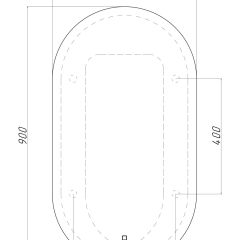 Зеркало Дакка 900х500 с подсветкой Домино (GL7037Z) в Лесном - lesnoy.mebel24.online | фото 8