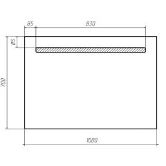 Зеркало Good Light 100 с подсветкой Домино (GL7010Z) в Лесном - lesnoy.mebel24.online | фото 2