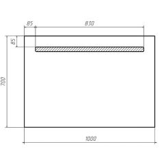 Зеркало Good Light 100 с подсветкой Домино (GL7010Z) в Лесном - lesnoy.mebel24.online | фото 2