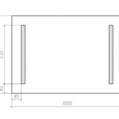 Зеркало Good Light 2-100 с подсветкой Домино (GL7016Z) в Лесном - lesnoy.mebel24.online | фото 3