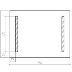 Зеркало Good Light 2-90 с подсветкой Домино (GL7015Z) в Лесном - lesnoy.mebel24.online | фото 6