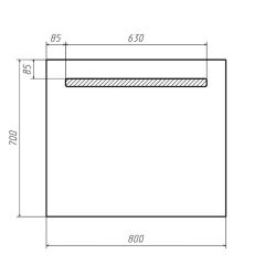 Зеркало Good Light 80 с подсветкой Домино (GL7008Z) в Лесном - lesnoy.mebel24.online | фото 2