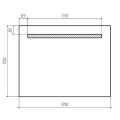 Зеркало Good Light 90 с подсветкой Домино (GL7009Z) в Лесном - lesnoy.mebel24.online | фото 2