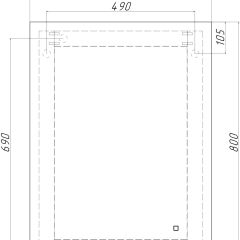 Зеркало Каракас 800х600 с подсветкой Домино (GL7042Z) в Лесном - lesnoy.mebel24.online | фото 8