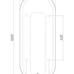 Зеркало Кито 1000х400 с подсветкой Домино (GL7047Z) в Лесном - lesnoy.mebel24.online | фото 2