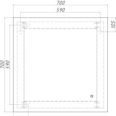 Зеркало Минск 700х700 с подсветкой Домино (GL7039Z) в Лесном - lesnoy.mebel24.online | фото 8