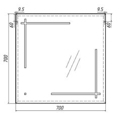 Зеркало Ray 70 black с подсветкой Sansa (SR1038Z) в Лесном - lesnoy.mebel24.online | фото 6