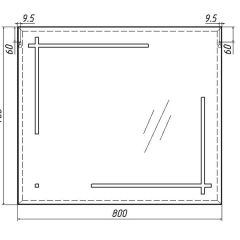 Зеркало Ray 80 black с подсветкой Sansa (SR1037Z) в Лесном - lesnoy.mebel24.online | фото 7