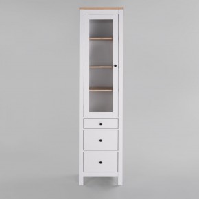 2.08.07.120.14 САГА шкаф с витриной 50 белый/ясень RU в Лесном - lesnoy.mebel24.online | фото 2