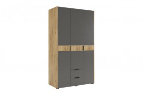 АДАМ Шкаф трехдверный (графит) в Лесном - lesnoy.mebel24.online | фото