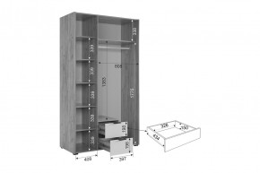 АДАМ Спальный гарнитур (модульный) графит в Лесном - lesnoy.mebel24.online | фото 19