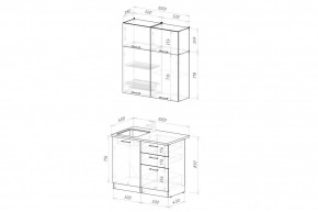 АЛЬБА Кухонный гарнитур Мини 1000 мм в Лесном - lesnoy.mebel24.online | фото 2