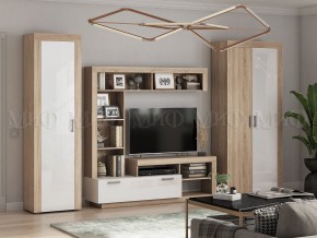 Ангара Шкаф 2-х створчатый (Белый глянец/Сонома) в Лесном - lesnoy.mebel24.online | фото 3