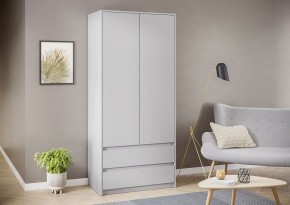 АЙДЕН ШК06-900 Шкаф 2 двери/2 ящика (серый) в Лесном - lesnoy.mebel24.online | фото